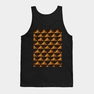 Paper Hats Pattern Golden Tank Top